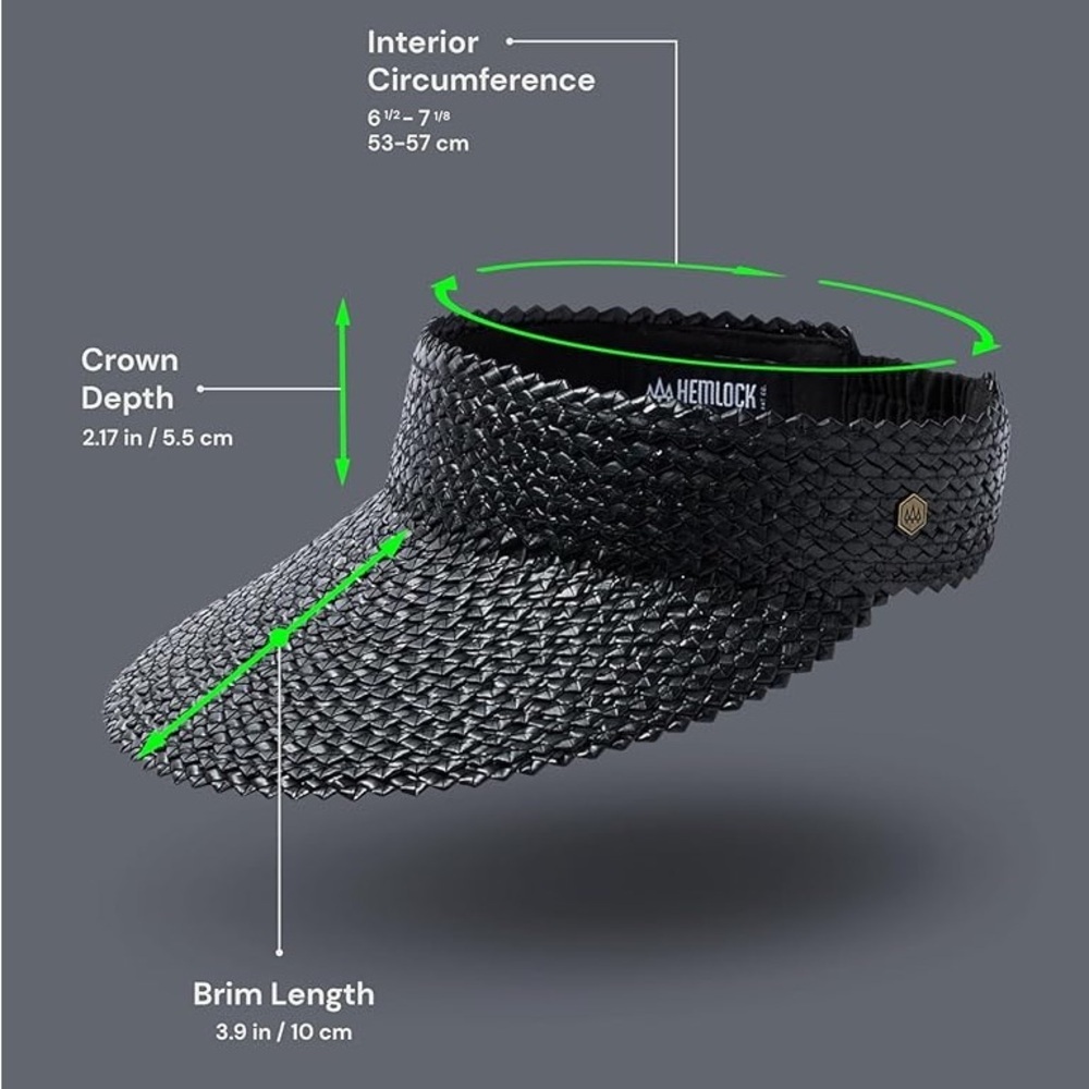 Hemlock Straw Visor for Women |Packable Beach Sun Visor Sun Protection |One Size